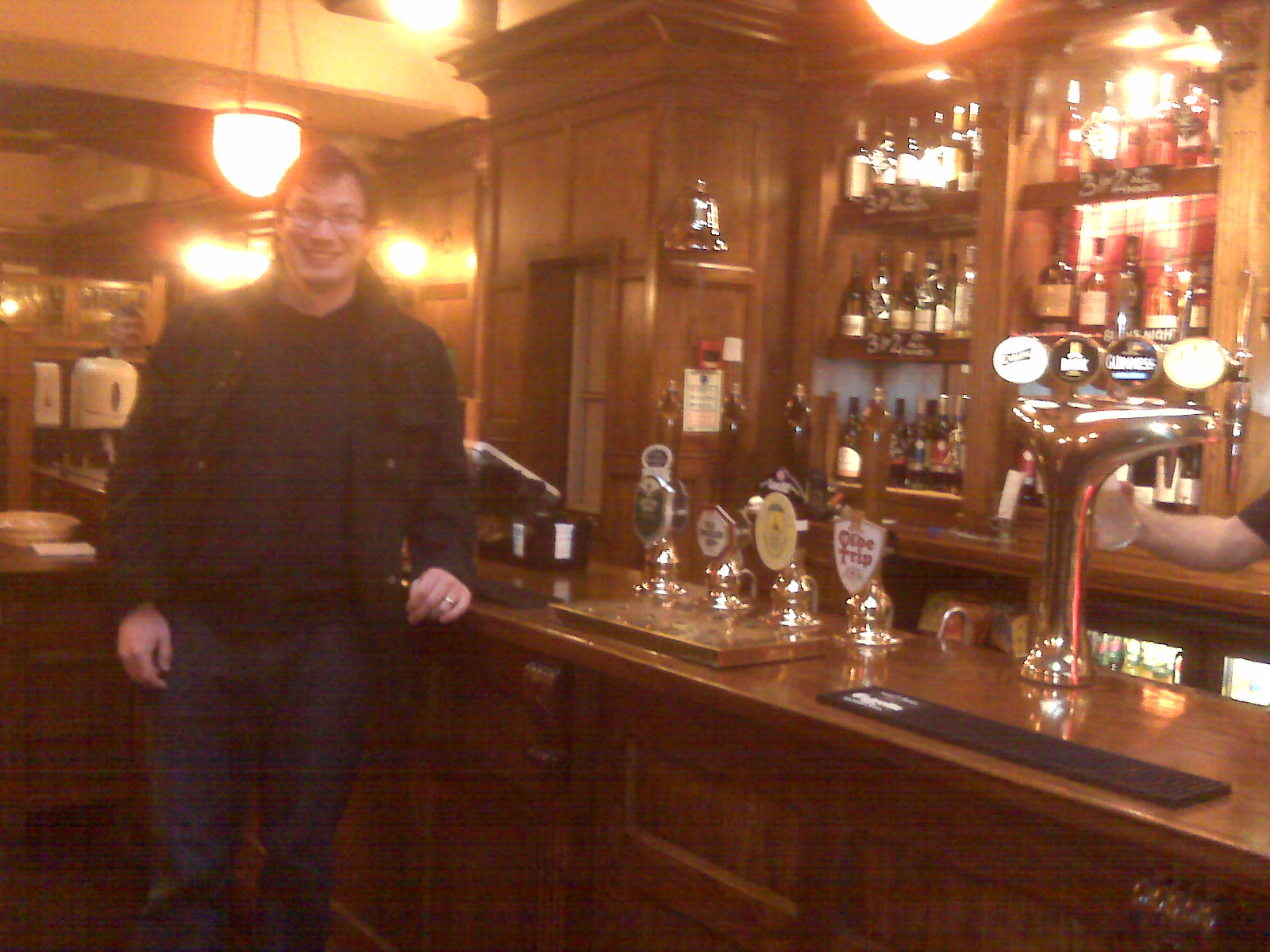 Me at the back bar of the Bell Inn, Nottingham