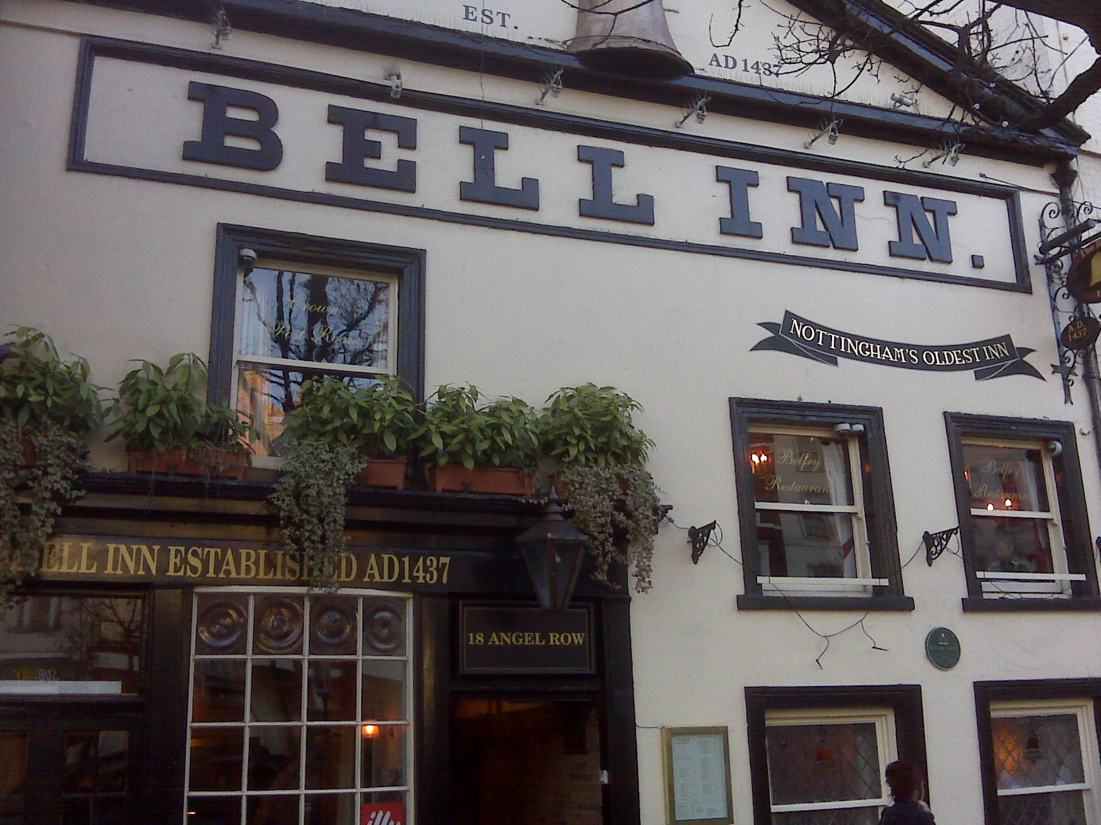 Outside the Bell Inn, Nottingham