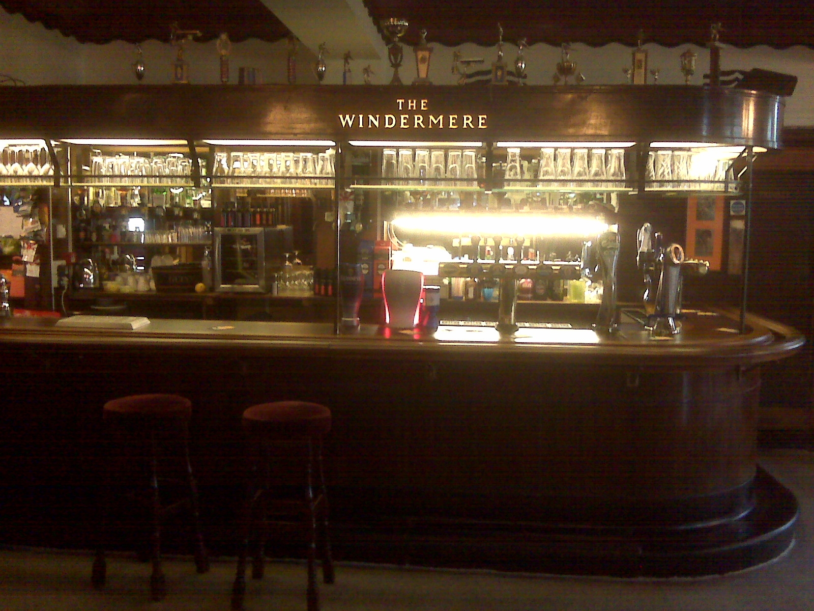 The bar at the Windermere, South Kenton