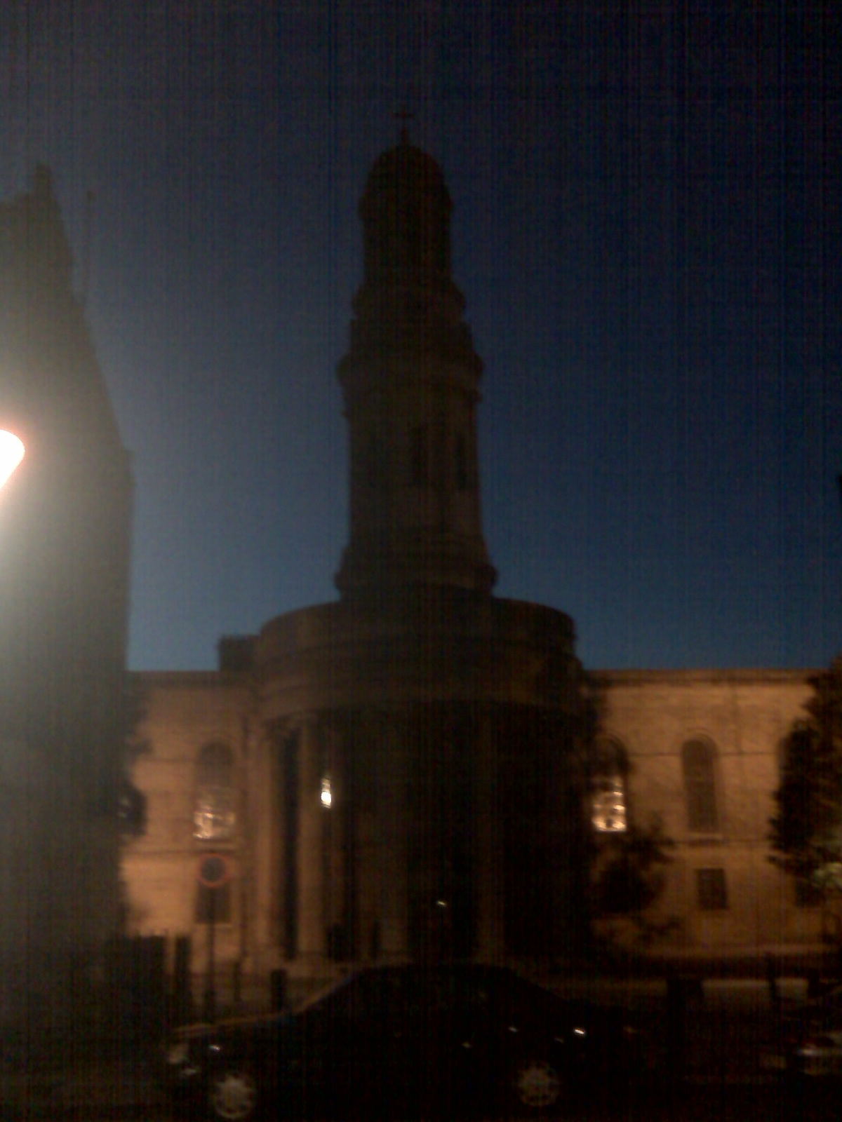 Some domed building as night draws in over Marylebone