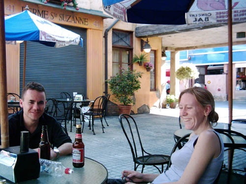 Dave and Laura Having a tea time beverage, Universal Studios