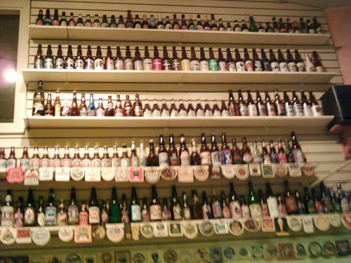 Bottle collection at the Central Coast Brewing Company, San Luis Obispo