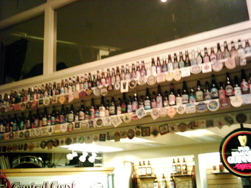 More of the bottle collection at the Central Coast Brewing Company, San Luis Obispo