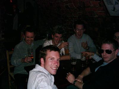 The lads around the table in Pub Podium
