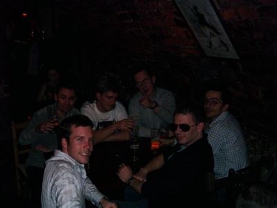 The lads around the table in Pub Podium